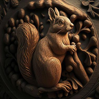 3D model squirrel (STL)